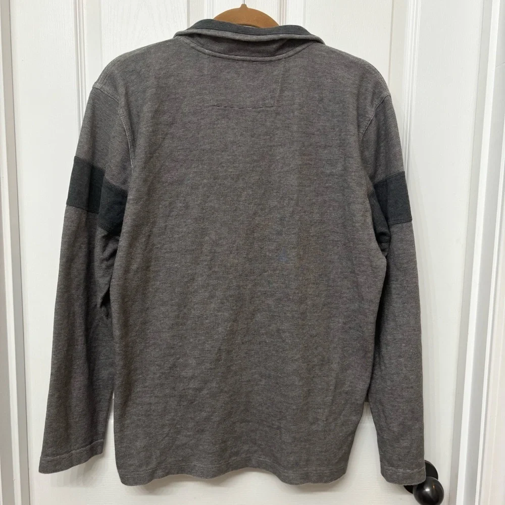 Gray Stripe Quarter Zip Pullover | Banana Republic L